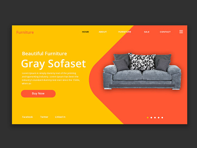 Gray Sofaset website design