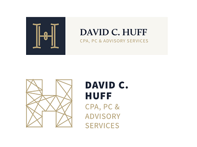 Huff CPA Branding badge cpa design exploration identity logo marks monogram seal