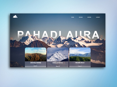 pahadi aura design illustration typography ui uiux web website