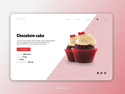 Cupcake Web UI | Main Page branding design e comerce interface landing main main page product productdesign ui uiux web website
