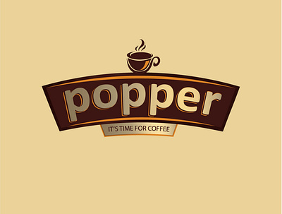 Popper logo illustration logo photoshop