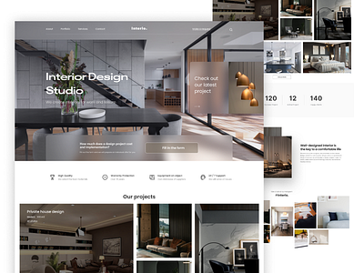 Landing page | Interior design studio | Website