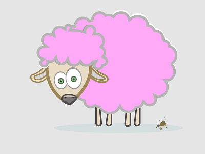 Funny sheep. Illustration