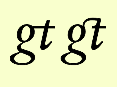 Ligature g+t design dupre fonts ligature type xavier