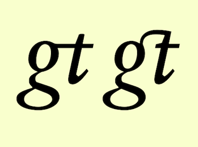 Ligature g+t