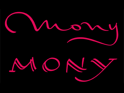 Mony, Lettering for a homestay calligraphy dupre lettering script xavier