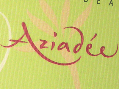 Aziadee lettering