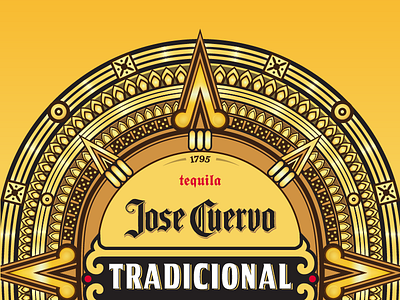 Cuervo bottle branding cuervo label tequila vector