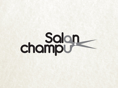 Salon champu logo brand logo salon scissors