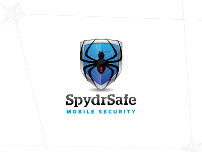 Logo for Mobile Security App app logo logo design mobile security shield spider suke suketoejoeh