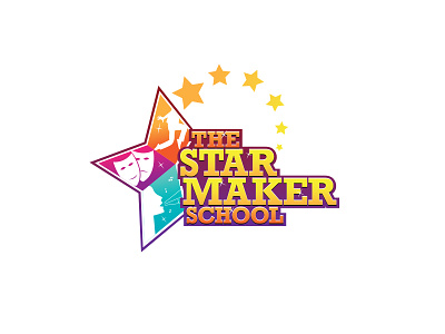 Logo for talent school acting dance logo logo design star suke suketoejoeh talent school voice
