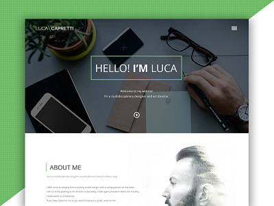 Hello! I'm Luca | PERSONAL WEBSITE personal website portfolio responsive ui ux website