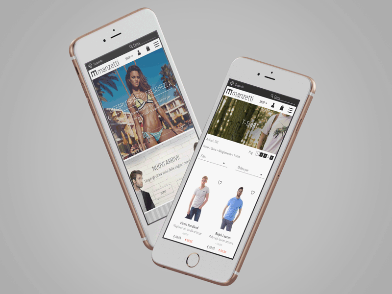 Manzetticlothing.com | Responsive website clothing e commerce ecommerce responsive ui ux web design