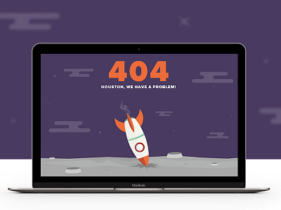 Daily UI #008 404 challenge daily dailyui flat found no page planet rocket space ui