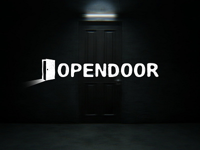 Opendoor | Logo Design brand branding escape game horror logo room