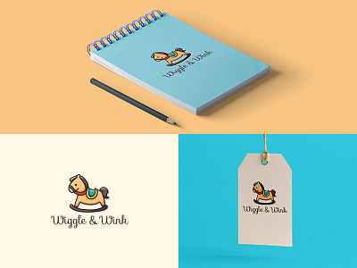 Wiggle & Wink | Logo proposal baby brand children kids logo shop