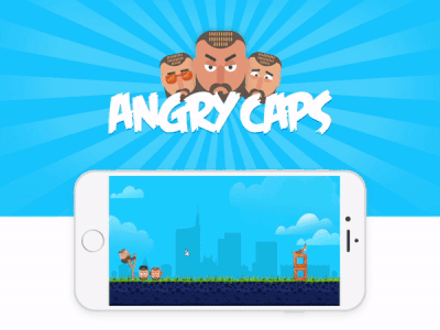 Angry Caps angry bird app character game luca capretti milano ui