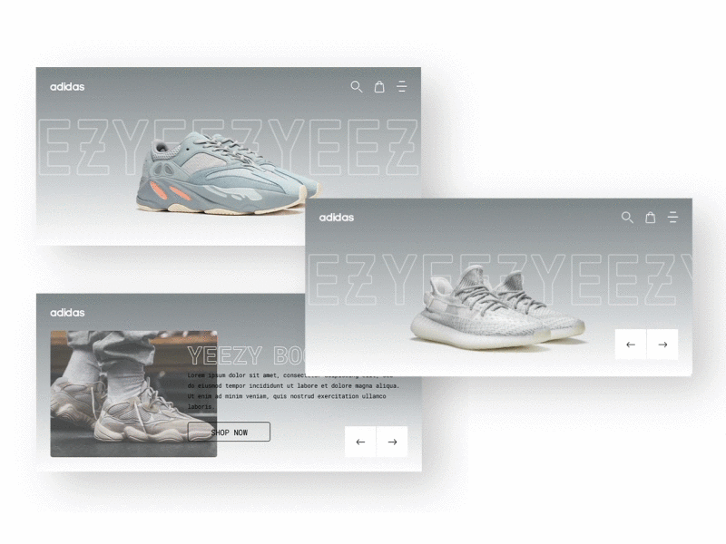 YEEZY | UI Concept adidas adidas yeezy landing responsive ui ux yeezy