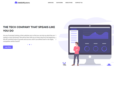Intelsoftsystems company website redesign company landing page company website landing page redesign tech company design tech company landing page webdesign