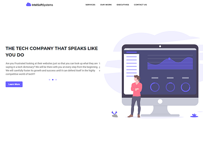 Intelsoftsystems company website redesign