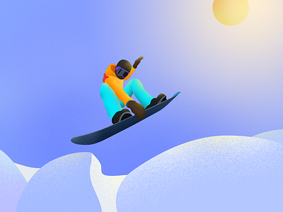 skiing man illustration