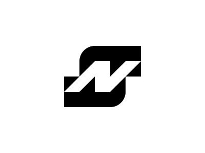 SN Monogram brand branding design icon lettermark logo logodesign logotype mark minimalism modern monogram negative space symbols type