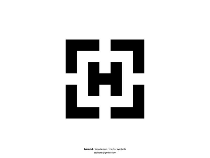 The Harris Firm logogram logomark logotype monogram modern minimalism branding brand logo design design logo
