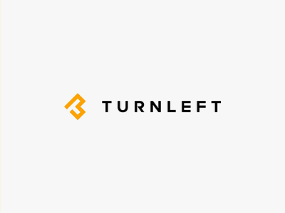 TURNLEFT brand branding clever logo logo logo design monogram negative space rebranding