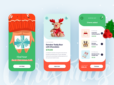 Chirstmas Shopping App app checkout ilabs mobile product design shop shopping shopping app ui