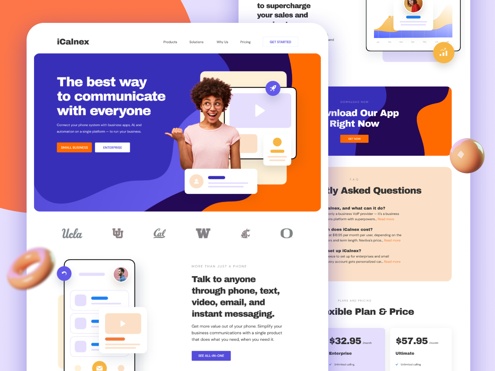 Visual Concept for iCalnex Landing Page by Toda for Interactive Labs on ...