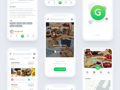 Gluten Free Food Delivery App app delivery food gluten-free ui