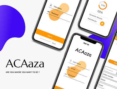 ACAaza Mobile app creative design design icon typography ui ux