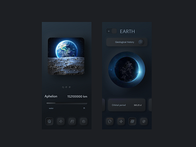 Space Walk #Mobile App Design