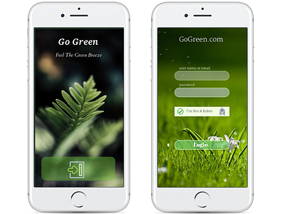 GoGreen Mobile App design nature ui