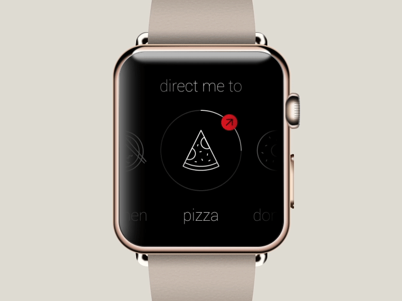 DailyUI - Day 020 - GPS Tracker 020 apple dailyui donut gps pizza ramen tracker ui watch