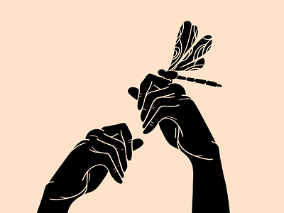 Hands 👐🏼 art artist dragonfly hands illustration illustration art illustrations minimal