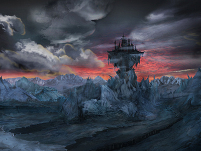 Journey Begins deadly digital painting evil matte painting mordor mountains terrain