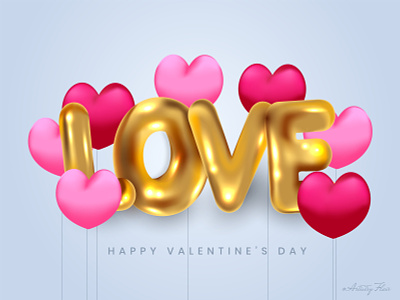 Happy Valentine s Day abstract artistryflair balloons celebration colorful day design dribble handrawn happy illustration love sketch valentinesday vector