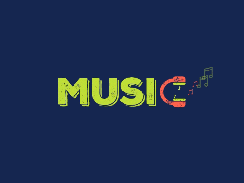 Music lover abstract animation design dribble happy headphone illustration logo music musicly typography vector