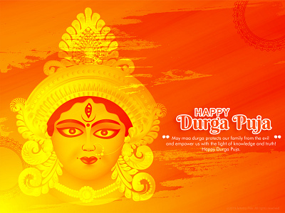 Durga Puja abstract beautiful character cultural culture design dribble durga face goddess handrawn happy illustration india indian maa red sketch vector