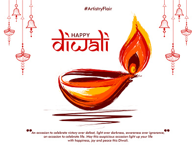 Happy Diwali abstract artistry flair beautiful hangging brush colorful culture design diwali diya dribble festival handrawn happy illustration indian lights oil lamp religion sketch vector