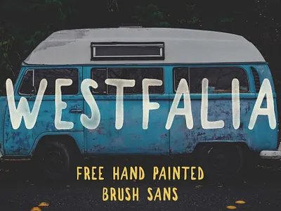 Westfalia - free hand drawn painted brush font design font font design font family fonts free font free fonts free typeface freebie freebies typeface typography