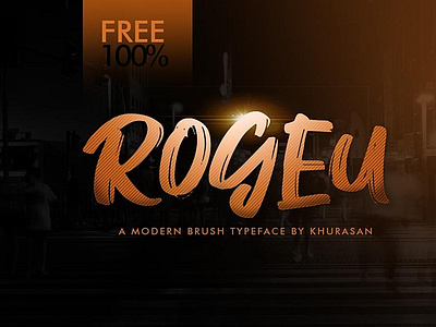 Rogeu Brush - Free Modern Font font free font free fonts free typeface freebie freebies typeface typography