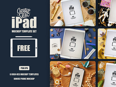 Free iPad Mockup Set freebie freebies mockup mockup design mockup free mockup psd mockup template