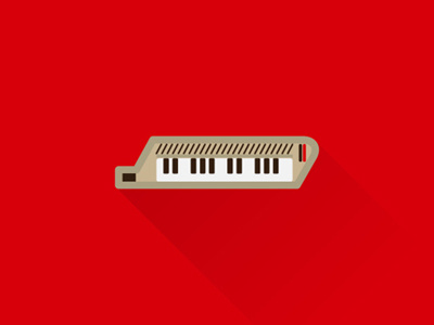 Melodica | Wardrobe(?) bold color flat flatdesign icon iconic instrument melodica music tag vector vintage