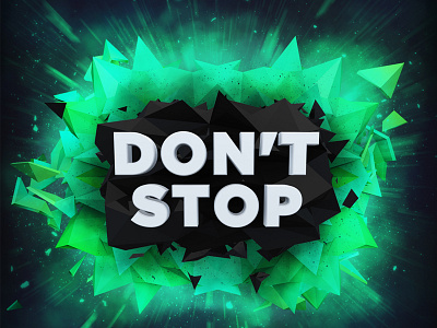 Don't Stop cinema 4d cover dont stop edm graphic design music