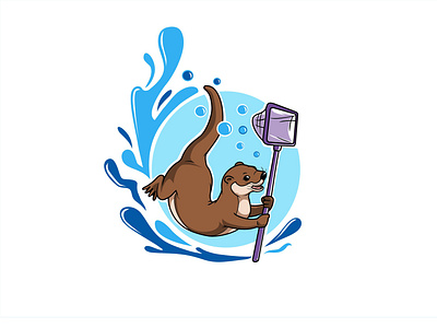 Otter character logo design logo illustration logo logo concepts logo design logo designer logo otter