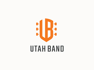 UTAH BAND band brand brand design branding design branding studio clever logo guitar guitar logo logodesign logotype music music logo orange logo sound logo