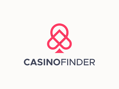 Casino Finder app brand brand design branding design branding studio casino casino design clever logo finder illustrator location app logodesign red search spades