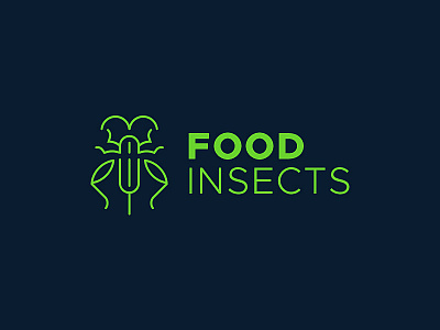 Food Insect brand brand design brand identity brand visual strategy branding design branding studio clever logo dinner food food company insect insecticide logo design logodesign lunch organic resturant